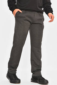 Спортивні штани чоловічі на флісі темно-сірого кольору 207177M