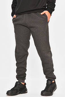 Спортивні штани чоловічі на флісі темно-сірого кольору 207180M
