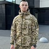 Тактичний костюм Soft Shell Gman піксель камуфляж утеплений на флісі ТМ, фото 4