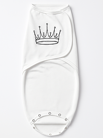 Європелюшка - кокон для новонароджених на липучці з кнопками зріст 56 - 62 см (0-3 місяці) інтерлок BST Білий