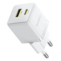 Мережевий зарядний пристрій Baseus Palm Fast Charger 20 W 1*USB QC 3.0 1*Type-C PD3.0 White (P10111608113-00)