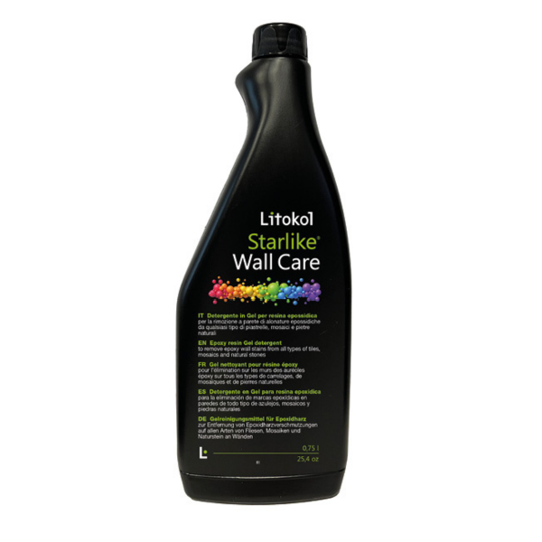 Гелевий очищувач Litokol Starlike Wall Care 750 мл для видалення епоксидних плям з плитки та каменю, фото 1