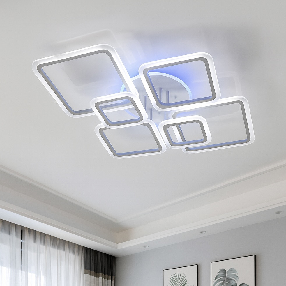 LED люстра ромби до 20м² біла 115W Diasha (A8160/6WH LED), фото 1