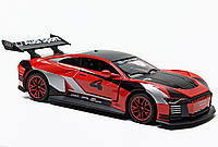 Металева машинка Audi Sport, інерційна, метал, 1:32, світло, звук, двері відчиняються