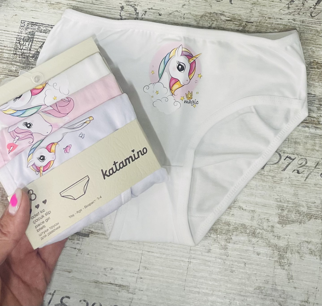 Бавовняні трусики для дівчаток Unicorn, фото 1