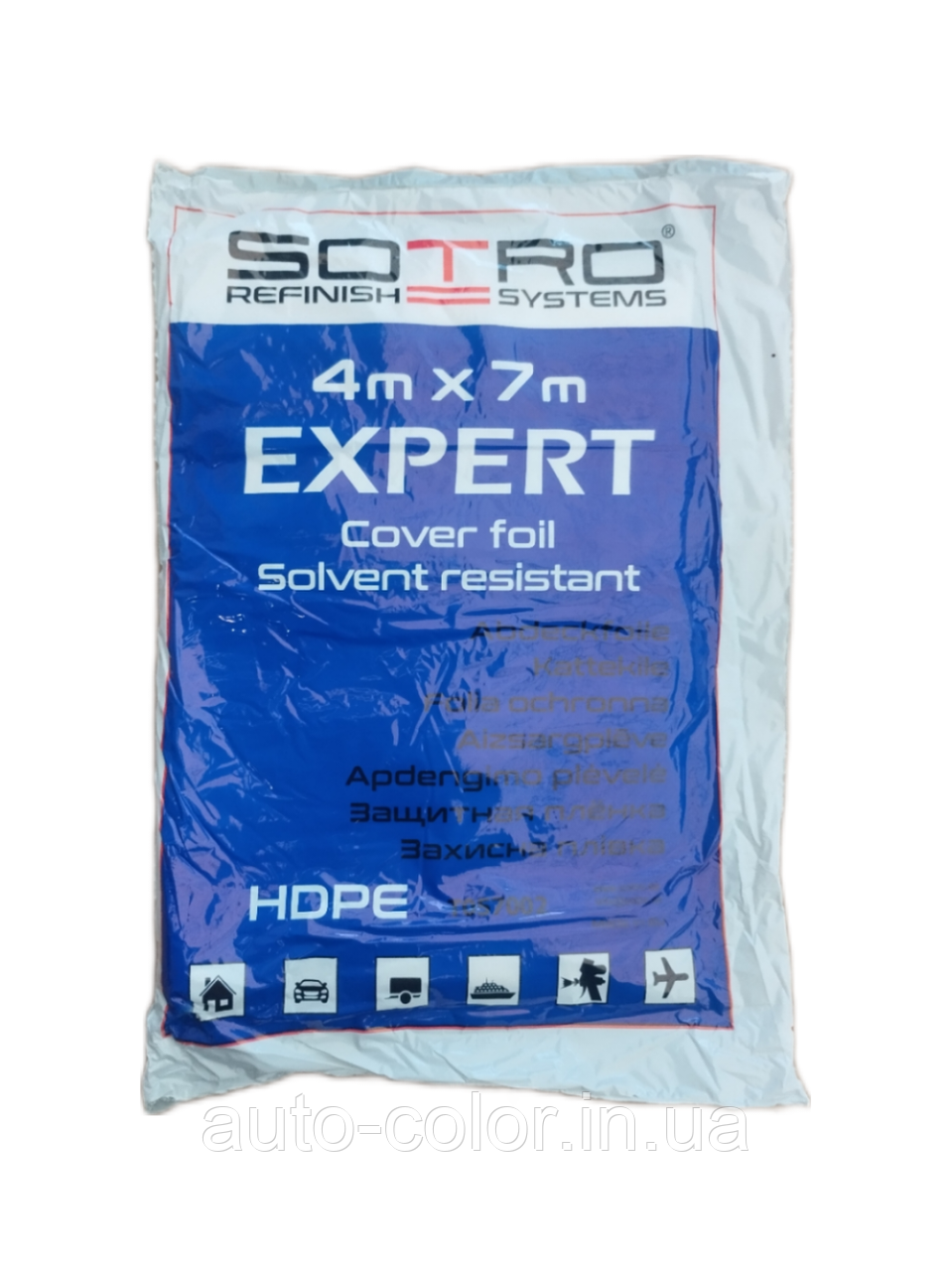 Плівка покривна 4 м x 7 м SOTRO, фото 1
