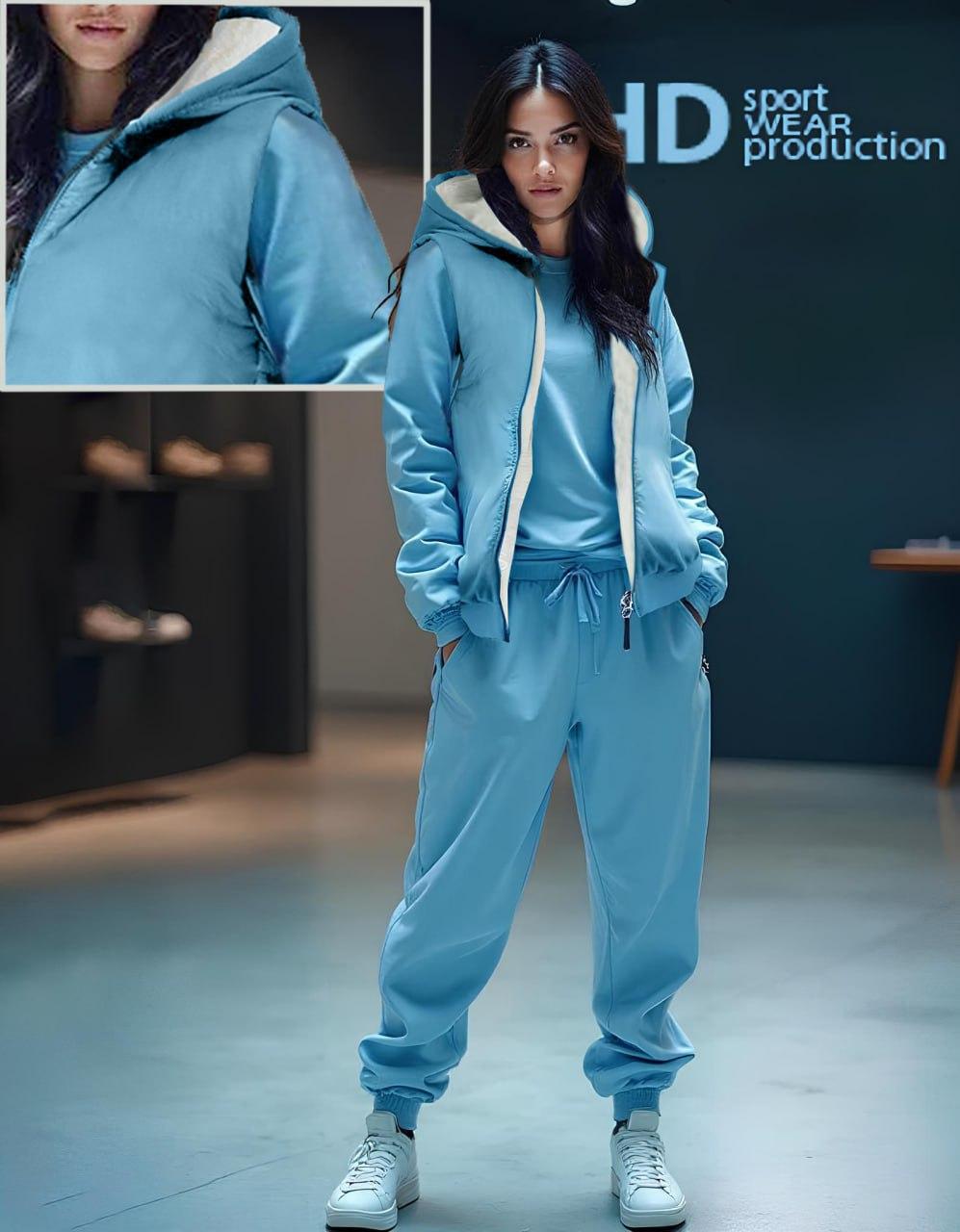 Жіночі теплі спортивні костюми-трійки, фото 1