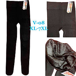 Жіночі зимові чорні колготки на хутрі "Фабричний Китай" Розміри: 48-54 (11276)