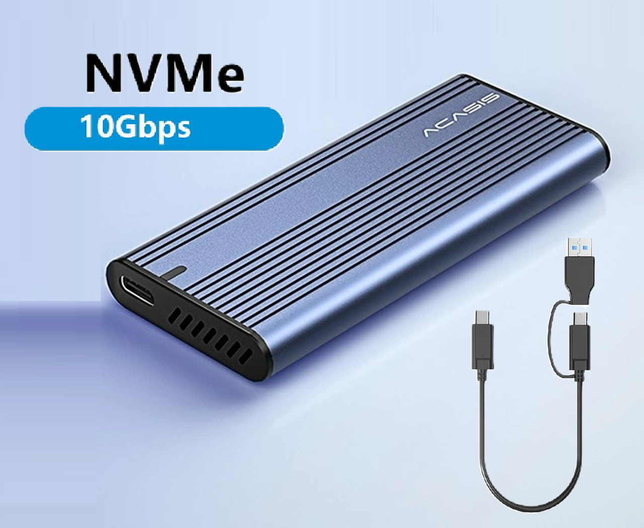 Зовнішня кишеня Acasis EC4701 для NVMe (PCIe) M2 SSD USB 3.2 Gen 2 Type-C, фото 1