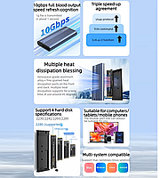 Зовнішня кишеня Acasis EC4701 для NVMe (PCIe) M2 SSD USB 3.2 Gen 2 Type-C, фото 7