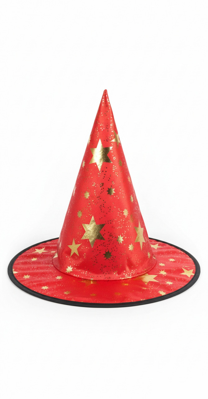 Капелюх відьми із зірками, аксесуар для костюма чаклунки, святковий головний убір на Гелловін і вечірки
