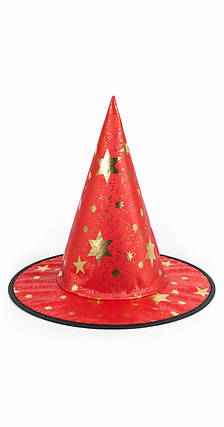 Капелюх відьми із зірками, аксесуар для костюма чаклунки, святковий головний убір на Гелловін і вечірки, фото 1