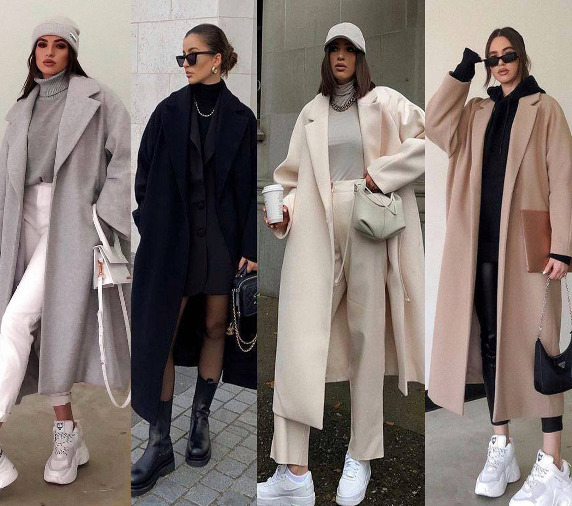 Жіноче пальто з поясом Модель: 1511-1503 Тканина: кашемір Кольори: чорний, темний беж, сірий, світлий беж, фото 1