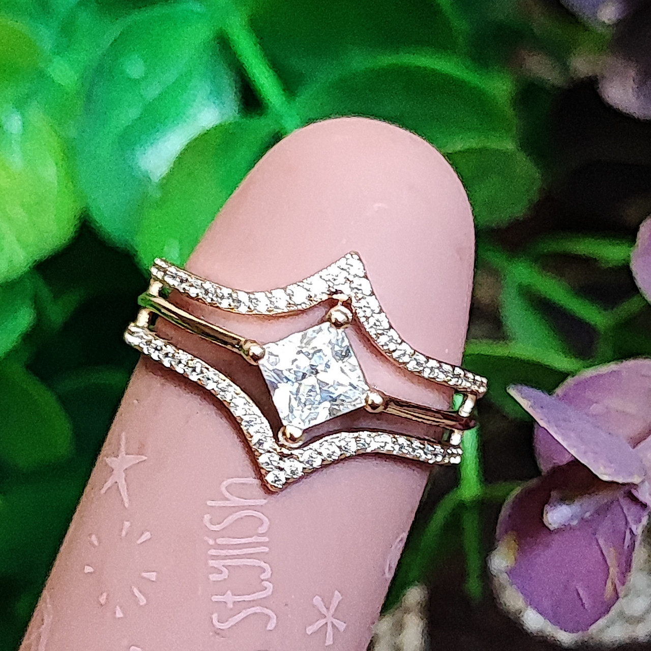 Кільце Xuping Jewelry розміри:17,18,19 медичне золото позолота 18К 8506