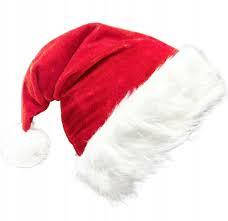 Новорічний оксамитовий ковпак із пухнастим хутром і помпоном, шапка Санта Клауса, святковий аксесуар, фото 1