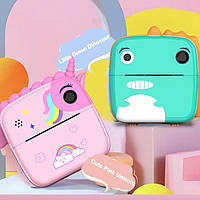 Детский фотоаппарат с мгновенной печатью Единорог / Дракон · Детская камера с встроенным термопринтером и возможностью записи