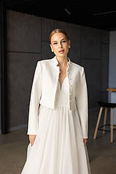 Весільна шубка-піджак кашемір № Ш2603 розмір 46