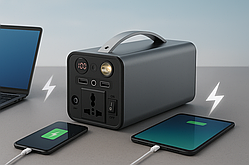 Портативна зарядна станція повербанк Power Station 220V/2xUSB, 68000 mAh 180W