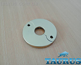 Золотий плоский розбірний н/ж фланець — чашка ThermoPulse DUO Gold D70 висота 6 мм, внутрішній розмір 1/2" d20 мм