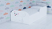 Дитяче ліжко з захисним бортиком Кішечка Біла 70х140см