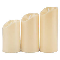 Набір з 3 світлодіодних свічок (LED), айворі, 15 см * 12,5 см * 10 см
