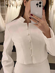 Весільна шубка-піджак кашемір № Ш2603 розмір 50