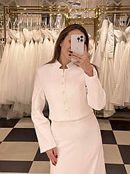 Весільна шубка-піджак кашемір № Ш2603 розмір 42