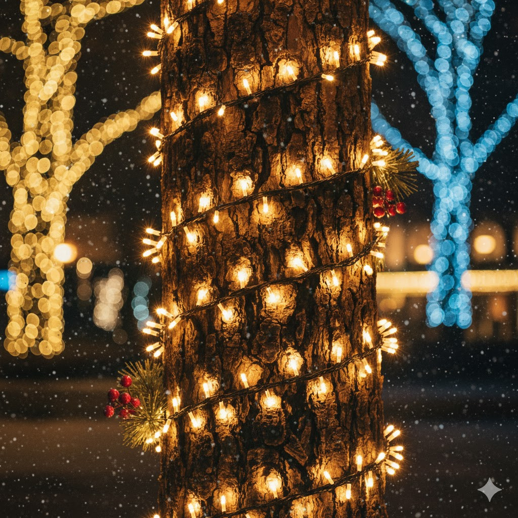 Вулична гірлянда-нитка на чорному дроті, без контролера, Жовта, 50 LED, 4 м, фото 1