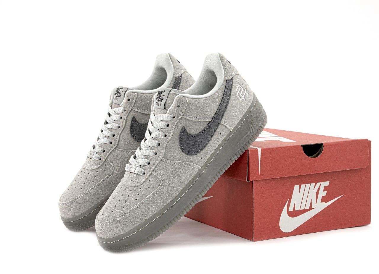 Чоловічі сірі Кросівки Nike Air Force Mid X Reigning Champ, фото 1