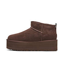 Черевики UGG Classic Ultra Mini Platform Boot Burnt Cedar Chocolate - 1135092-BCDR, фото 2