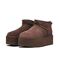 Черевики UGG Classic Ultra Mini Platform Boot Burnt Cedar Chocolate - 1135092-BCDR, фото 3