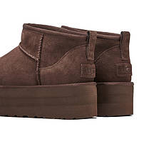 Черевики UGG Classic Ultra Mini Platform Boot Burnt Cedar Chocolate - 1135092-BCDR, фото 4