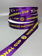 Стрічка повнокольоровий друк з логотипом Персоналізована атласна стрічка 25 мм під замовлення Друк з градієнтом 180 м, фото 2