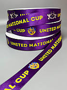 Стрічка повнокольоровий друк з логотипом Персоналізована атласна стрічка 25 мм під замовлення Друк з градієнтом 180 м, фото 8