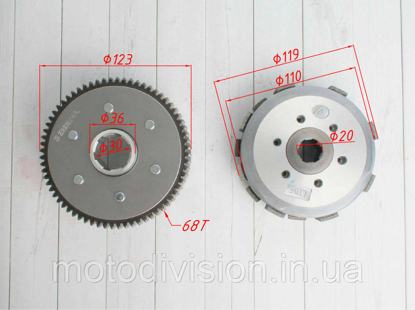 Корзина зчеплення PR250/300 ZS172/175FMM Kovi, Tekken, CRF: продаж