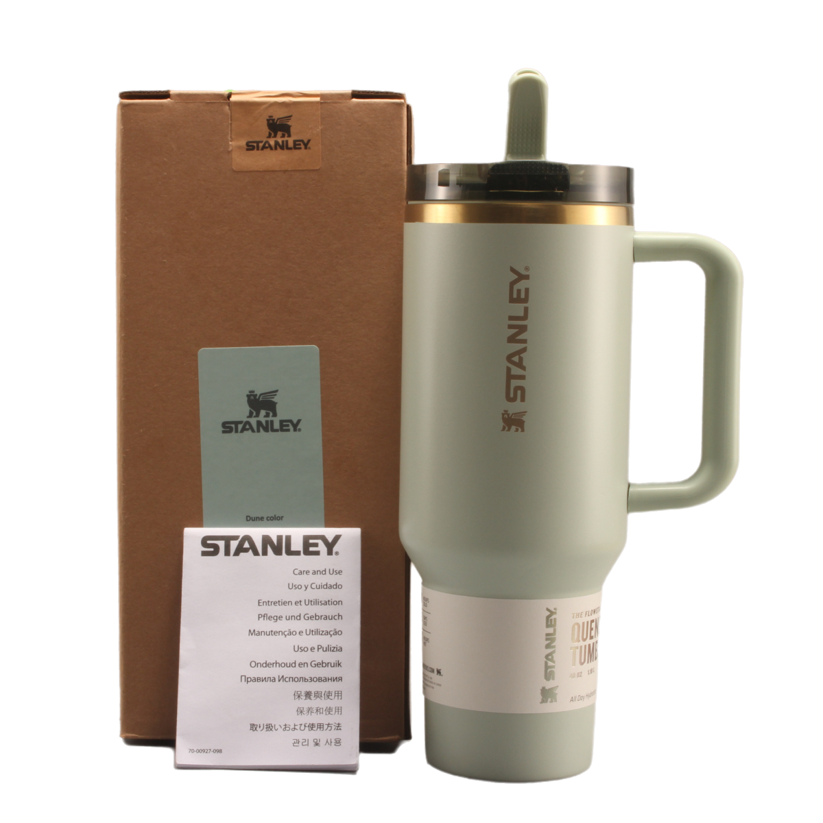 Термос термочашка Stanley Quencher ProTour Flip Straw Tumbler з нержавіючої сталі Dune color 1,18 л KT6007879, фото 1