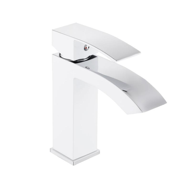 Змішувач для раковини Qtap Swan Cascada QTSWA270CRW45568 Chrome/White, фото 1