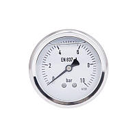 Манометр гліцериновий Thermo Alliance Forte d63 мм, 1/4"Н із заднім під'єднанням (латунь) 0–10 барів TAF171G10B