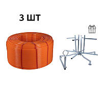 Акційний набір Thermo Alliance: 3 бухи. Труба PEX-A EVOH ORANGE, 3 шари, 16×2,0 мм (600 м), Spain + Обладнання для розмотування