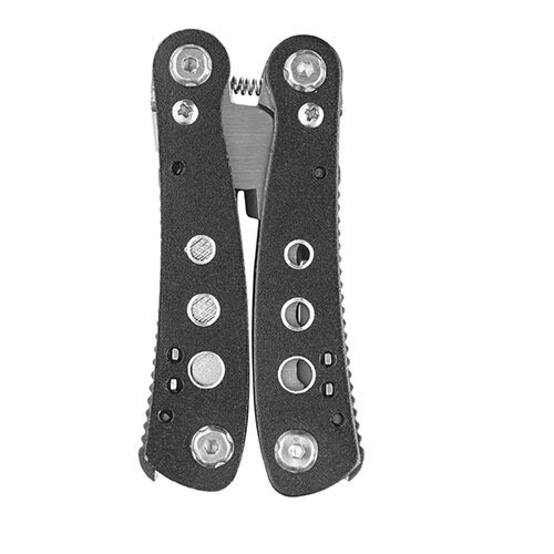 Мультитул 10в1 чорний, багатофункціональний складаний інструмент із нержавійної сталі з чохлом