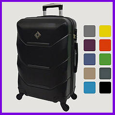 Валіза дорожня на колесах Bonro 2019 L велика чорна пластикова з висувною ручкою і кодовим замком