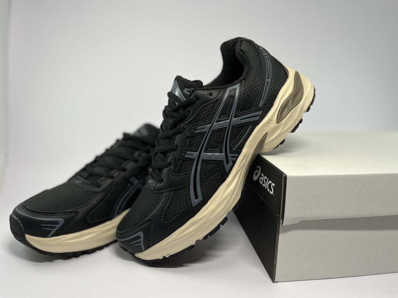 Чоловічі термо кросівки Asics Gel-1130 Waterproof Black Grey чорні водонепроникні