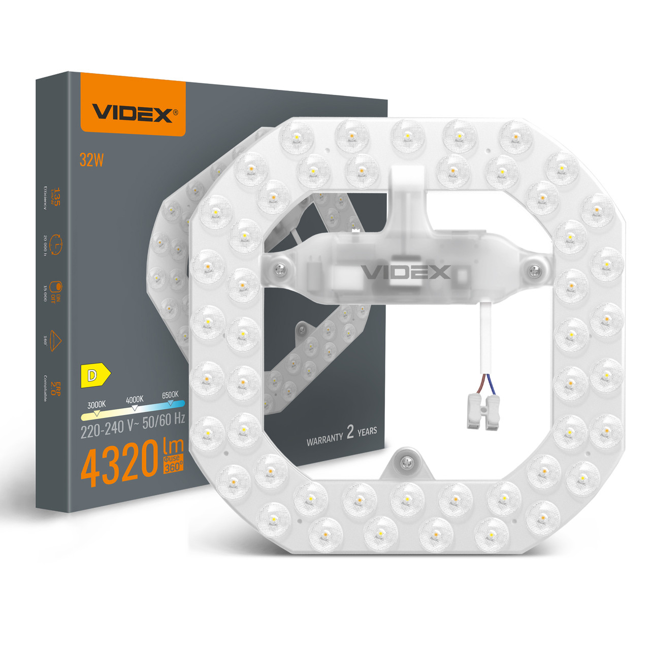 LED модуль для світильників 32W VIDEX VL-MLC-32C 3000-4000-6500K, фото 1