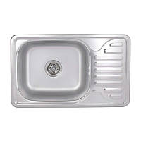 Кухонна мийка Brinex 6642 0,8 мм Satin (BRIN6642SAT08)