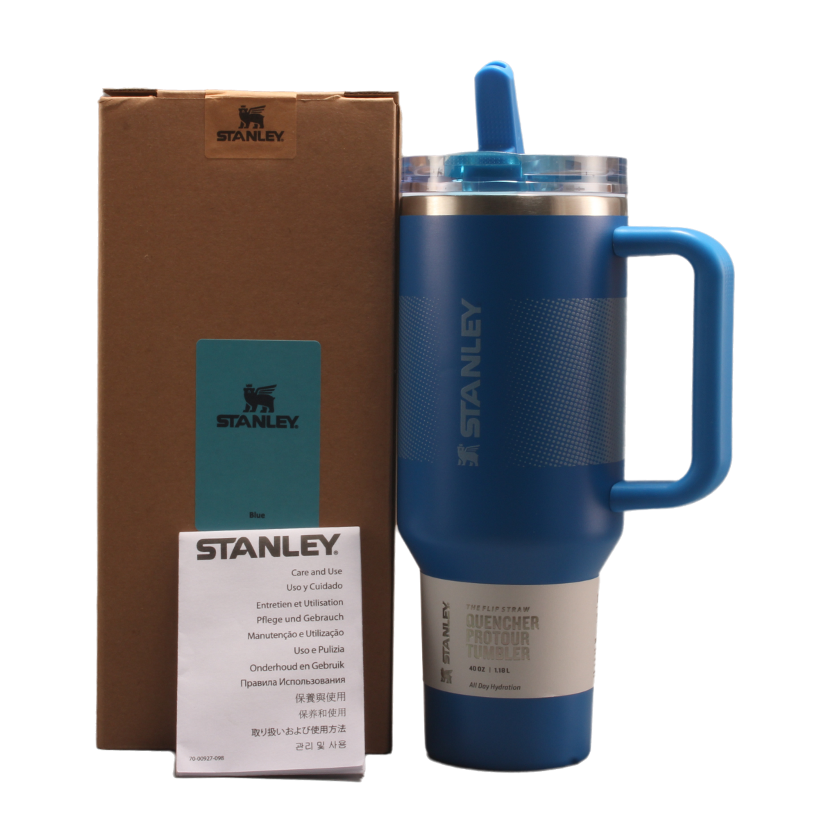 Термос термочашка Stanley Quencher ProTour Flip Straw Tumbler з нержавіючої сталі Blue 1,18 л KT6007886, фото 1