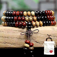 Чотки кольорові з 3 порід дерева на 108 намистин 8 мм