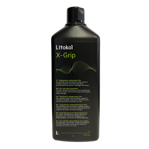 Професійне протиковзке просочення Litokol X-Grip 1 л для плитки, керамограніту, каменю, граніту, фото 1
