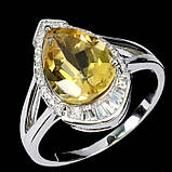 Каблучка. Натуральний цитрин. Срібло 925., фото 2