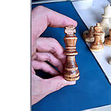 Шахи, шашки, нарди 3 в 1 подарунковий набір 48×48 см велике поле, дерево, дерев’яні фігури, фото 7