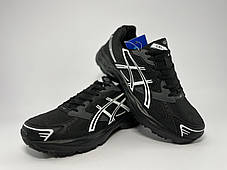 Чоловічі термо кросівки Asics Gel-1130 Waterproof Black White чорні з білим водонепроникні, фото 3